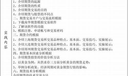期货投资实训报告(期货投资实验报告心得体会)_https://www.hhdlqc.com_大商所_第1张