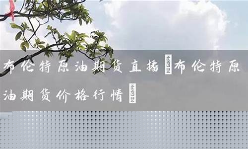 布伦特原油期货价格(布伦特原油期货价格行情2405)_https://www.hhdlqc.com_广期所_第1张