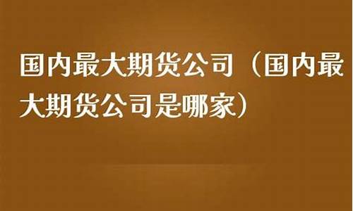 国内最大期货公司是(最大期货公司排名)_https://www.hhdlqc.com_郑商所_第1张
