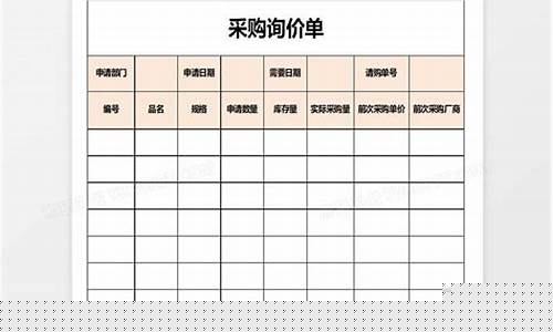 采购询价表模板(食堂采购询价表模板)_https://www.hhdlqc.com_上期能源_第1张