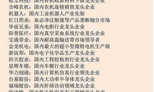 美股各行业龙头股一览(美国股票龙头行业)_https://www.hhdlqc.com_郑商所_第1张