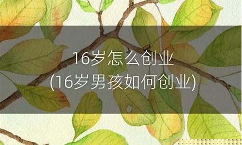 16岁怎么创业(16岁怎么创业成功呢)_https://www.hhdlqc.com_广期所_第1张
